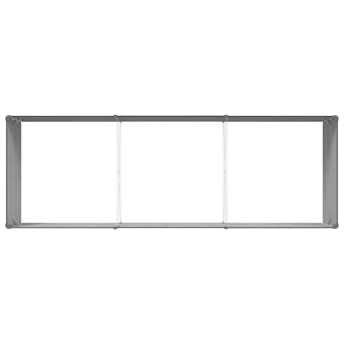 Large Steel Planter Anthracite 290 x 100 x 45 cm Galvanised Outdoor Garden