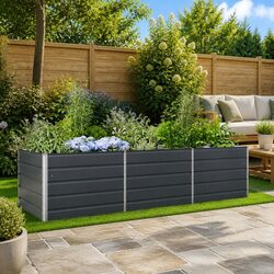 Reliable Steel Planter in Anthracite for Outdoor Spaces