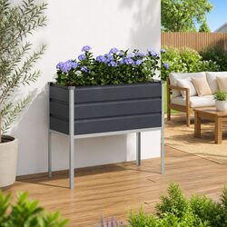Reliable High Foot Planter in Anthracite 100 x 45 x 90 cm