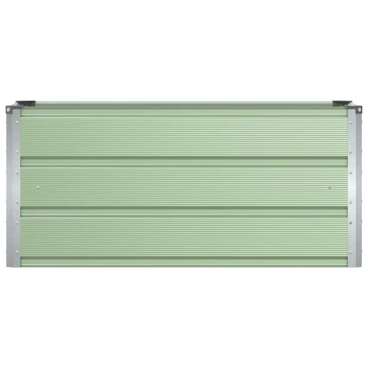 Steel Planter Garden Container Indoor Outdoor 100 x 40 x 45 cm Green