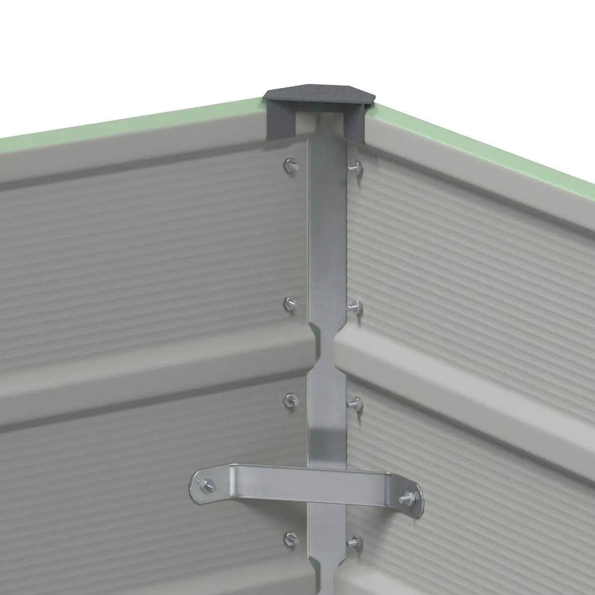 Steel Planter Indoor Outdoor Use Large Green 100x40x75cm