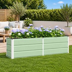 Reliable Green Steel Planter 160x40x45cm for Your Home
