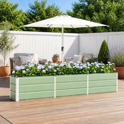 240cm Green Steel Planter: Value and Versatility