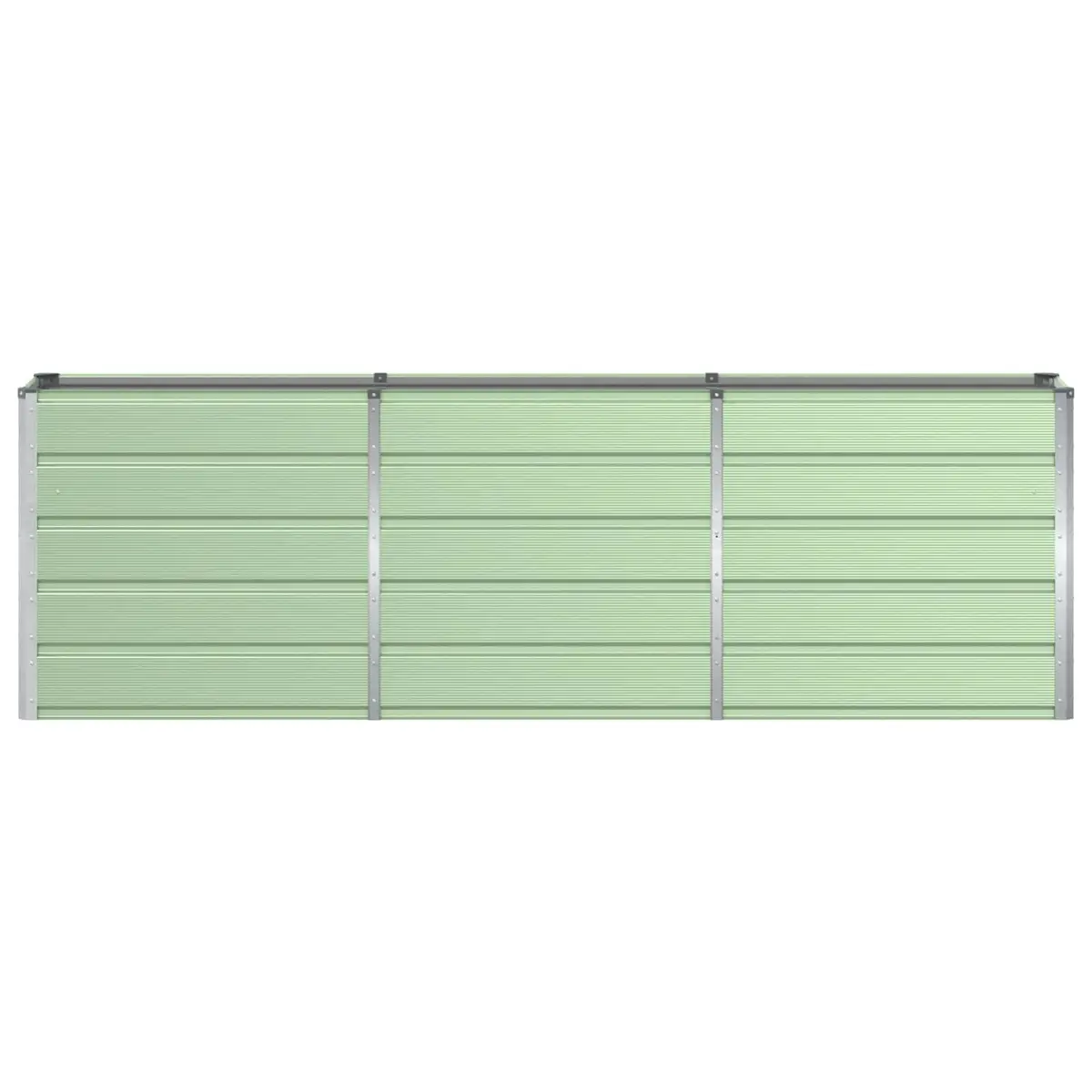 Steel Planter Indoor Outdoor Garden Patio Raised Bed 240 x 40 x 75 cm Green