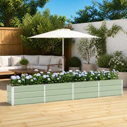 Reliable Green Steel Planter with Modern Features