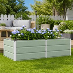 Reliable Green Steel Garden Planter 160x80x45cm