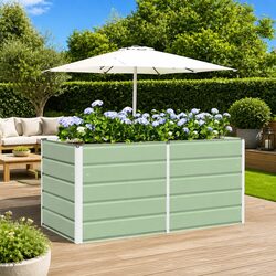 Practical Green Steel Planter 160x80x75cm for Your Home