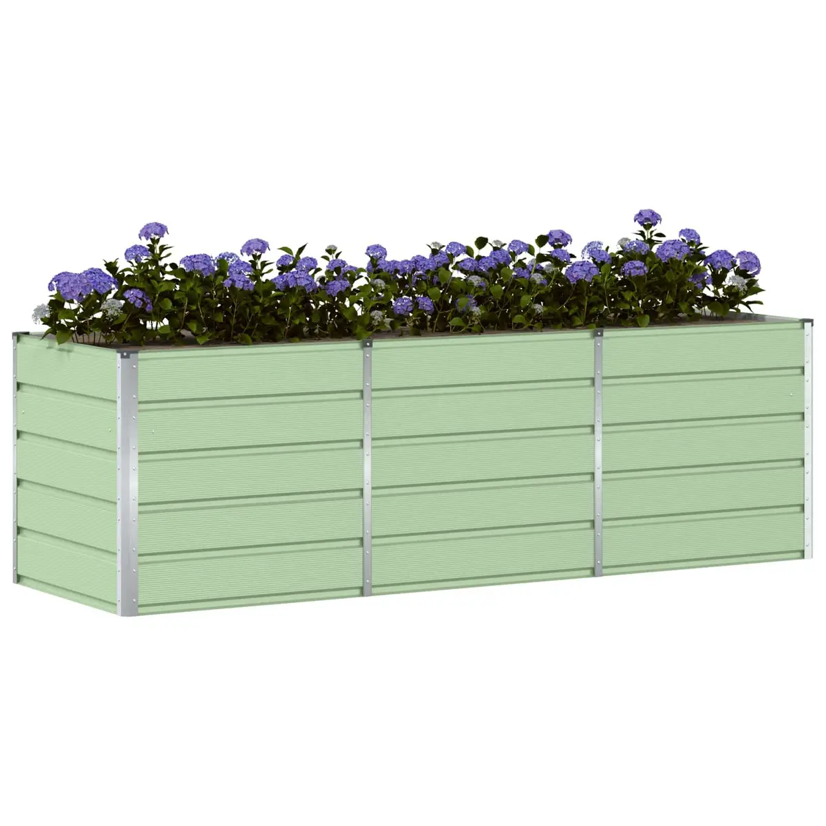 Steel Garden Planter Box Modern Outdoor Indoor Plant Container 240cm Green