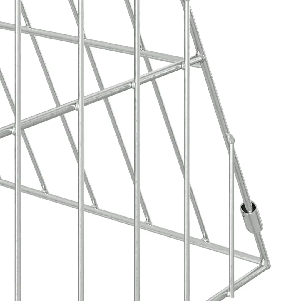 Rabbit Cage Outdoor Use Galvanised Steel 110x55x55cm Silver