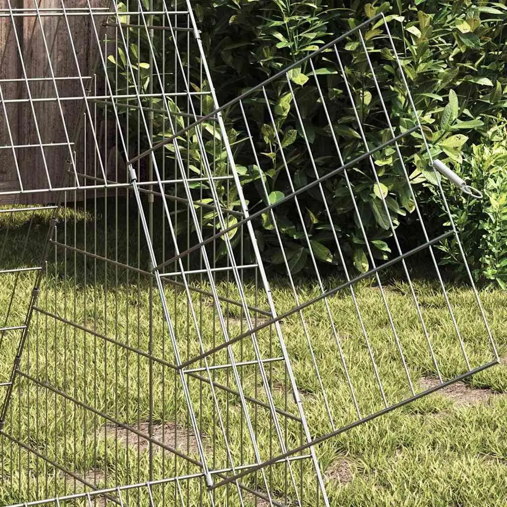 Rabbit Cage Outdoor Enclosure 650x100x85cm Silver Galvanised Steel