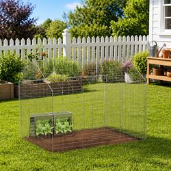 Reliable Silver Rabbit Cage - 100 x 78 x 78 cm Galvanized Steel
