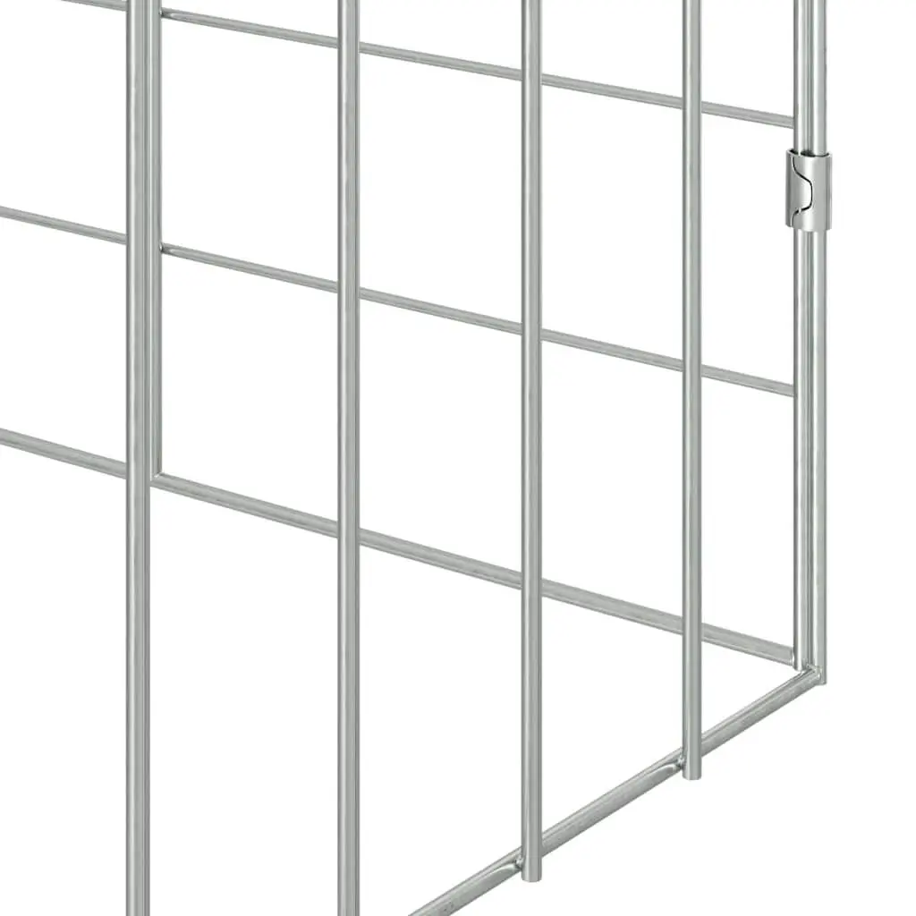 Rabbit Cage Outdoor Habitat 200x78x78cm Silver Galvanised Steel