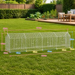 Warm and Practical Rabbit Cage Outdoor 400x78x78cm