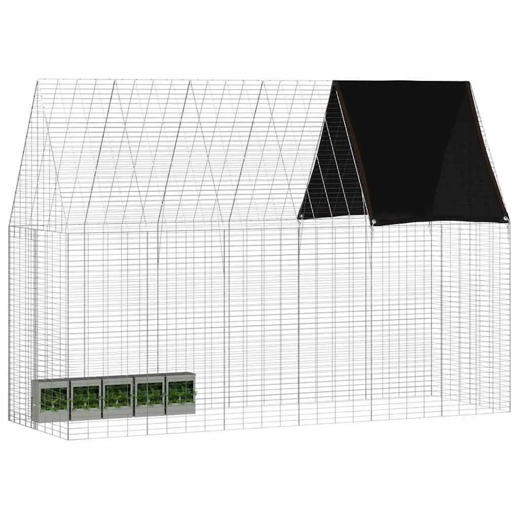 Small Animal Outdoor Habitat Cage for Rabbit Guinea Pig Hamster 300x100x210cm Silver