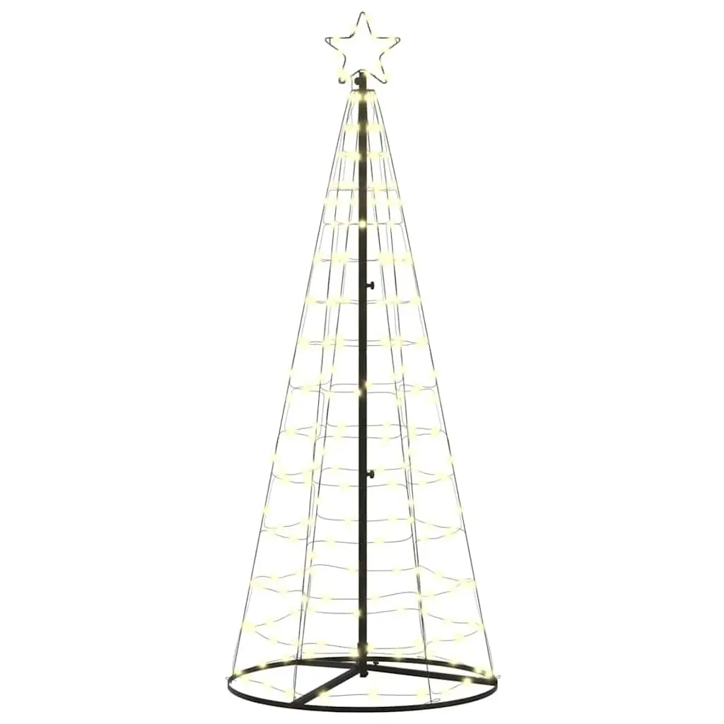 LED Christmas Tree Indoor 100x100x250cm Warm White Iron Frame 8 Flash Modes