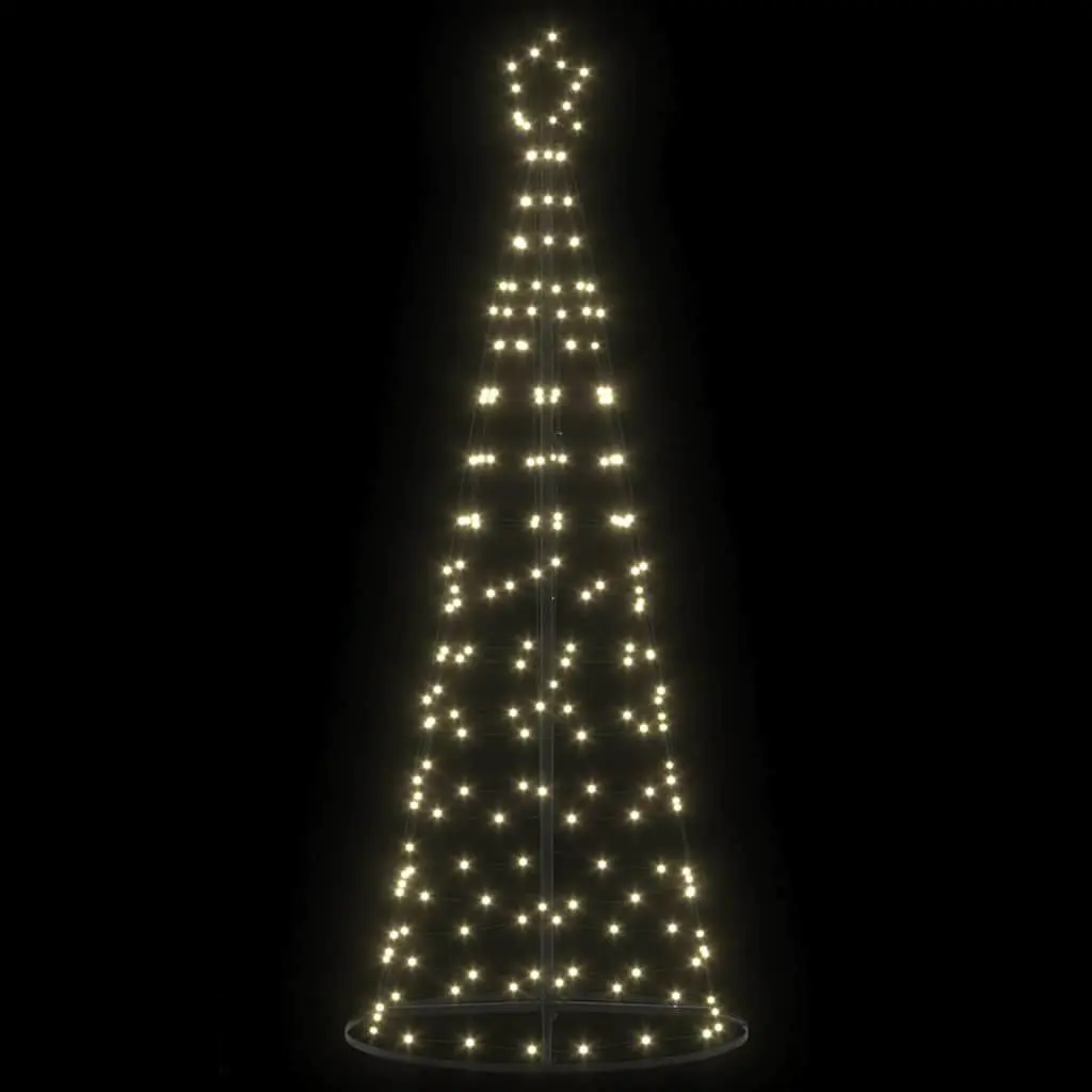 LED Christmas Tree Indoor 100x100x250cm Warm White Iron Frame 8 Flash Modes