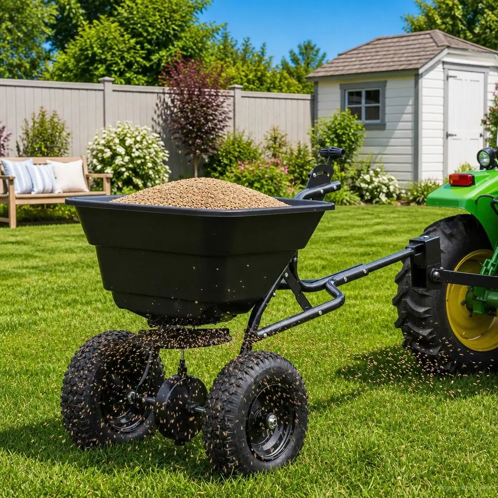 Black Lawn Spreader for Home Gardening