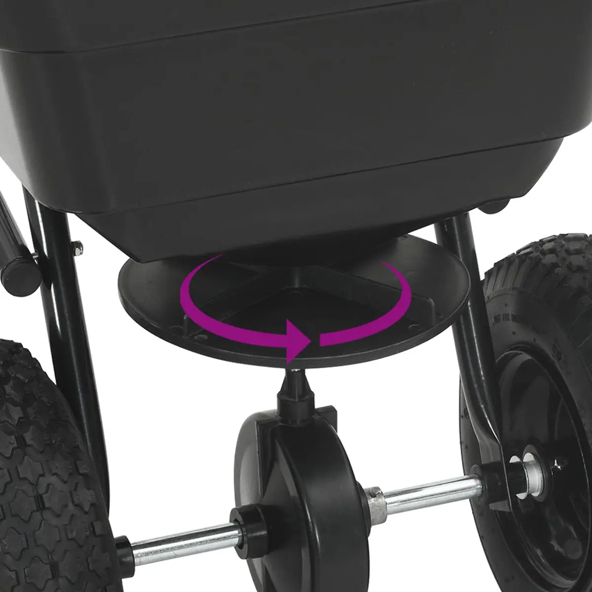 Black Lawn Spreader for Home Gardening