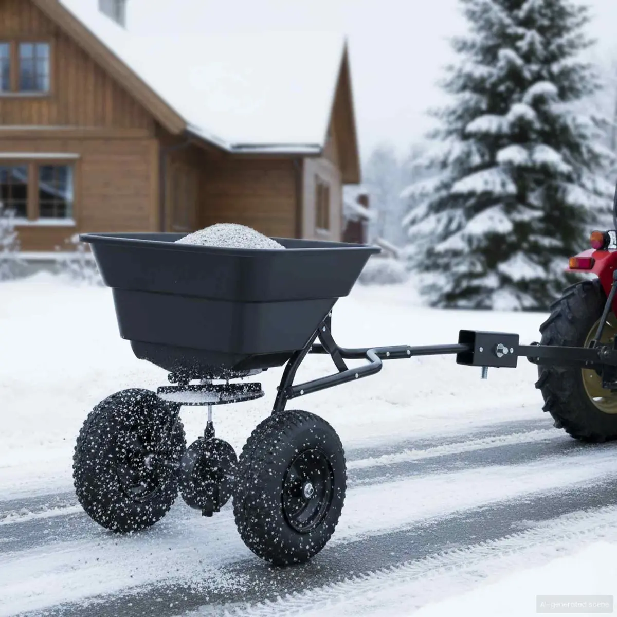 Black Lawn Spreader for Home Gardening