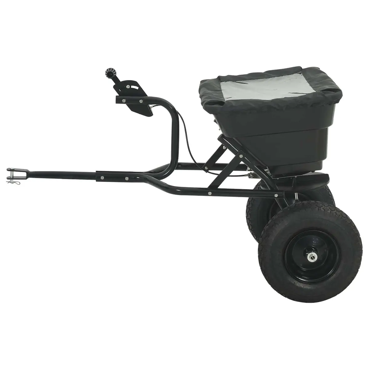 Black Lawn Spreader for Home Gardening