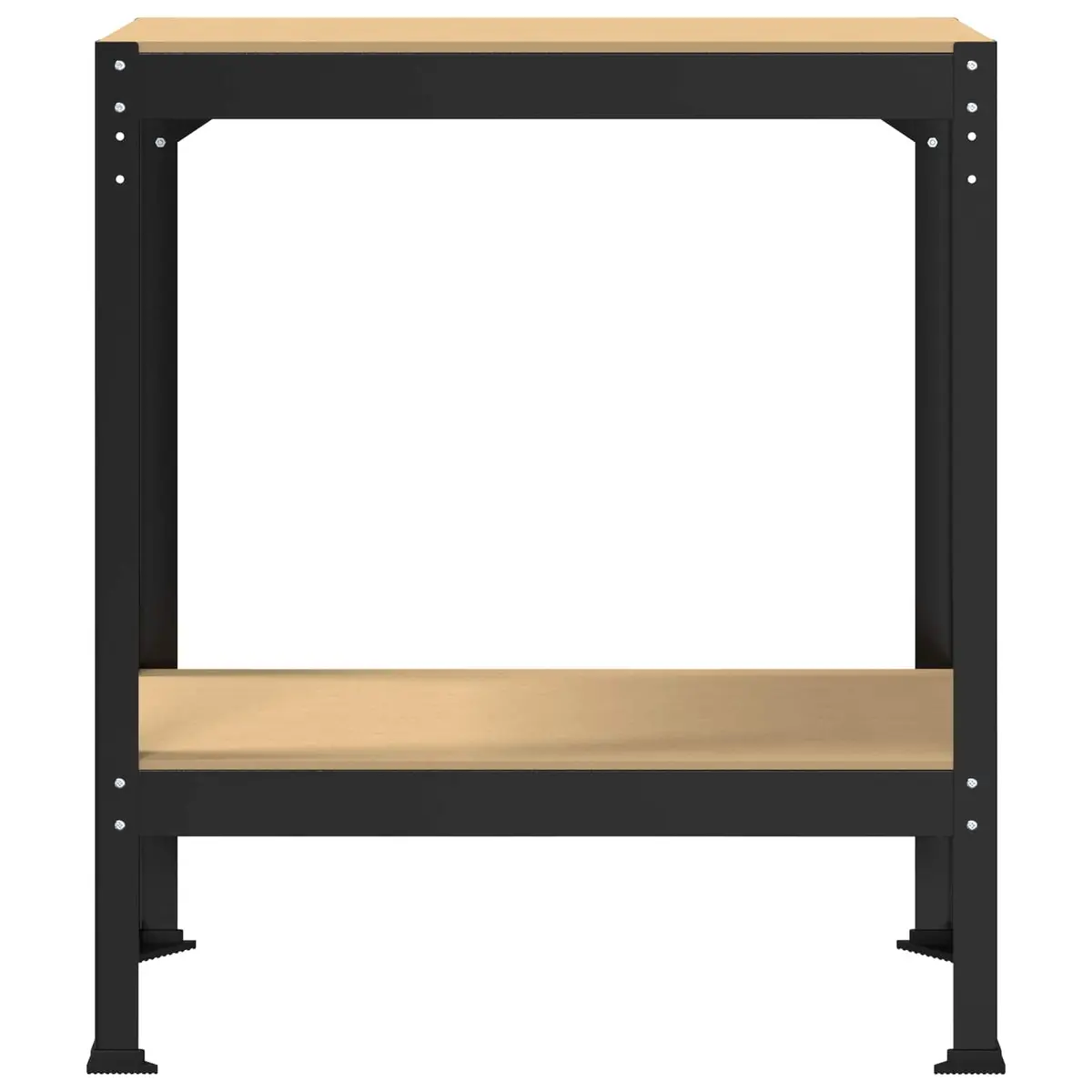 Workbench Black Engineered Wood Metal 81 x 41 x 91 cm Tool Storage