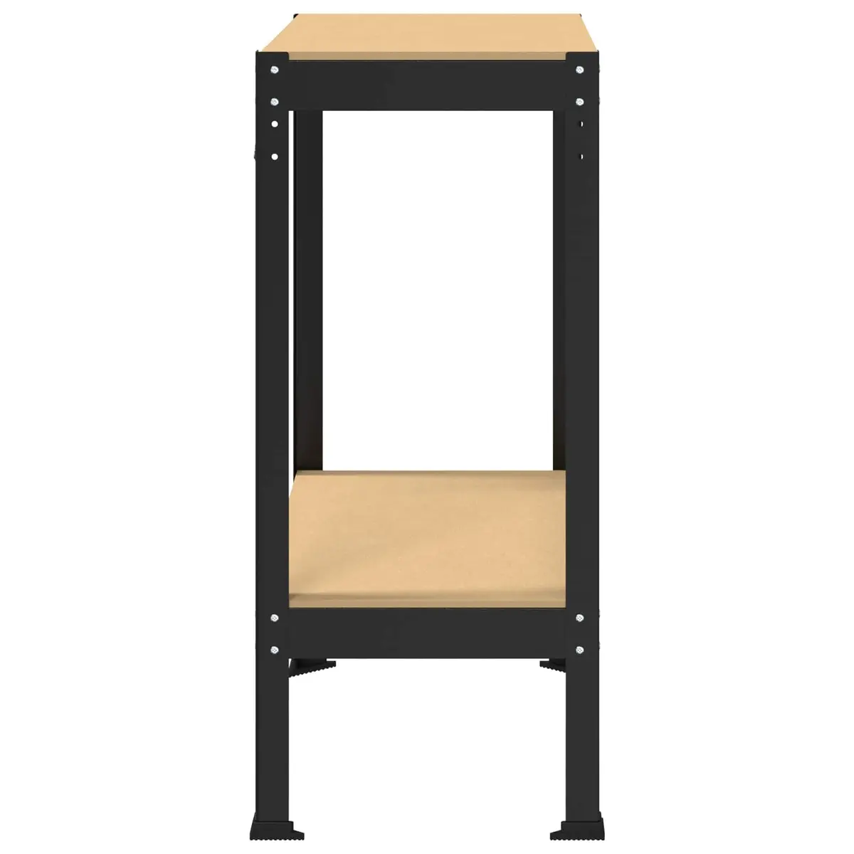 Workbench Black Engineered Wood Metal 81 x 41 x 91 cm Tool Storage