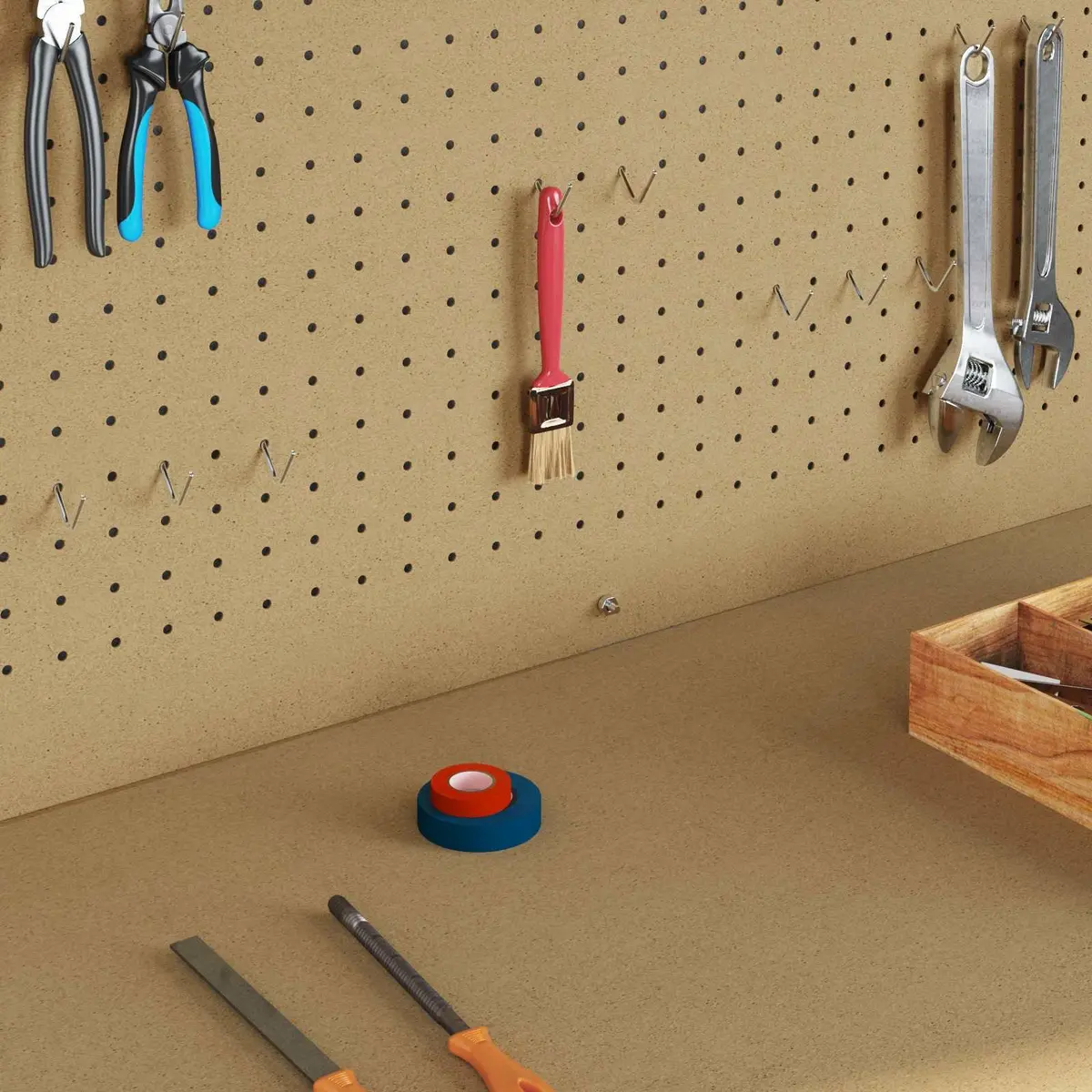 Workbench Black Engineered Wood Metal Storage 90 x 49 x 141 cm