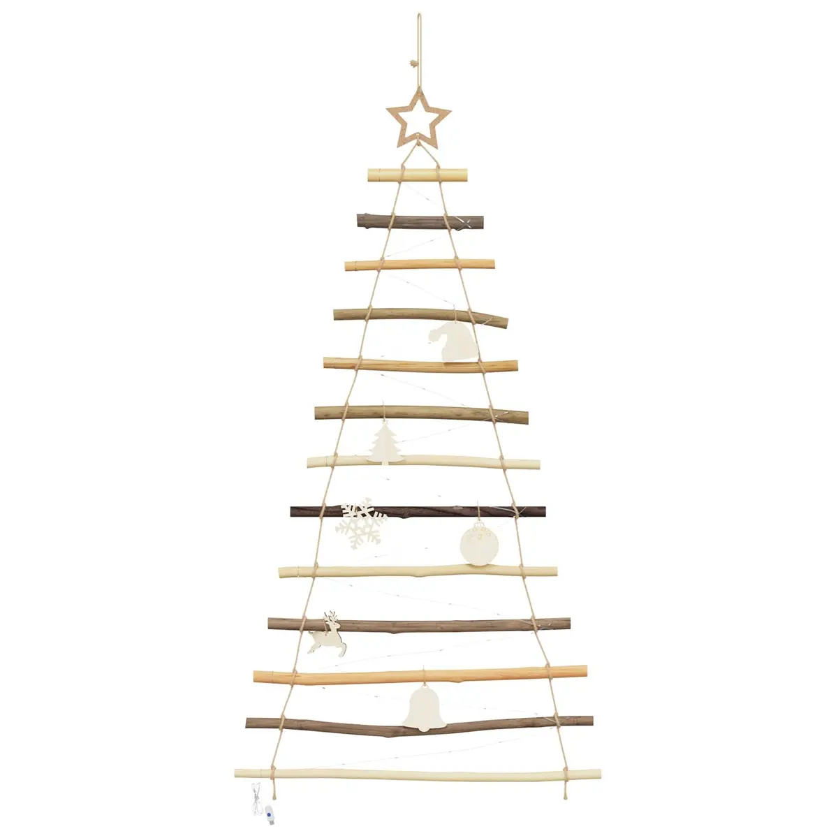Hanging Christmas Tree 120cm with Warm Lights