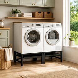 Reliable Black Washing Machine Pedestal Duo