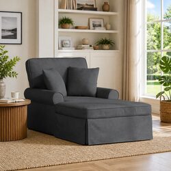 Comfort and Value in a Grey Fabric Chaise Lounge