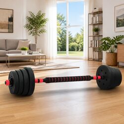 Reliable 30kg Adjustable Dumbbell Barbell Set for Fitness