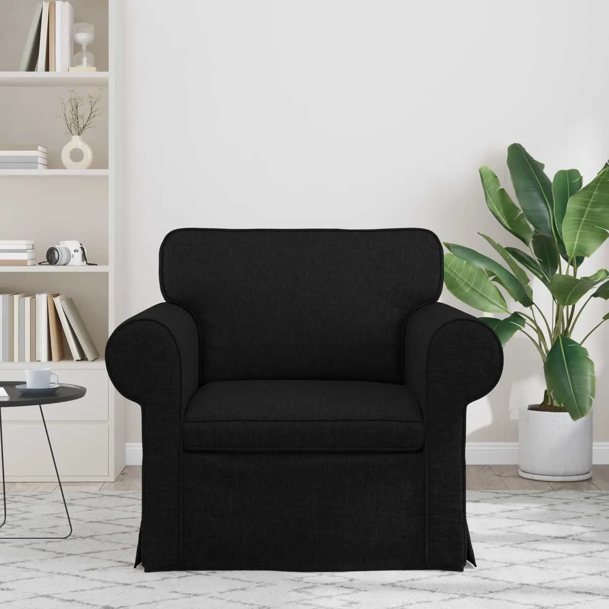 Black Modular Sofa with Easy Maintenance