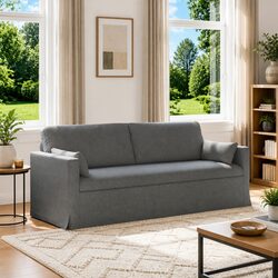 Comfortable Grey Fabric Sofa 198 x 78 x 80 cm for Your Home