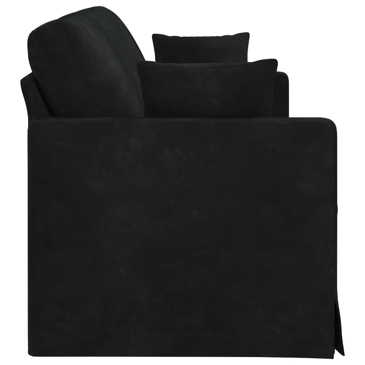 Black Velvet Sofa Modern Lounge Seating Living Room Bedroom Furniture 198cm