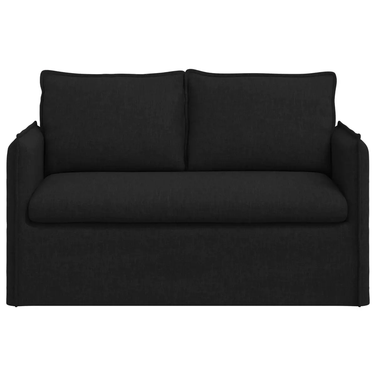 Modular Fabric Sofa Lounge Couch Black 136 x 82 x 85 cm