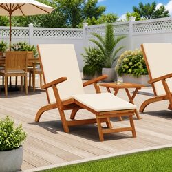 Comfortable Reclining Sun Lounger with Adjustable Features