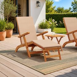 Value and Practicality in This Acacia Wood Lounger