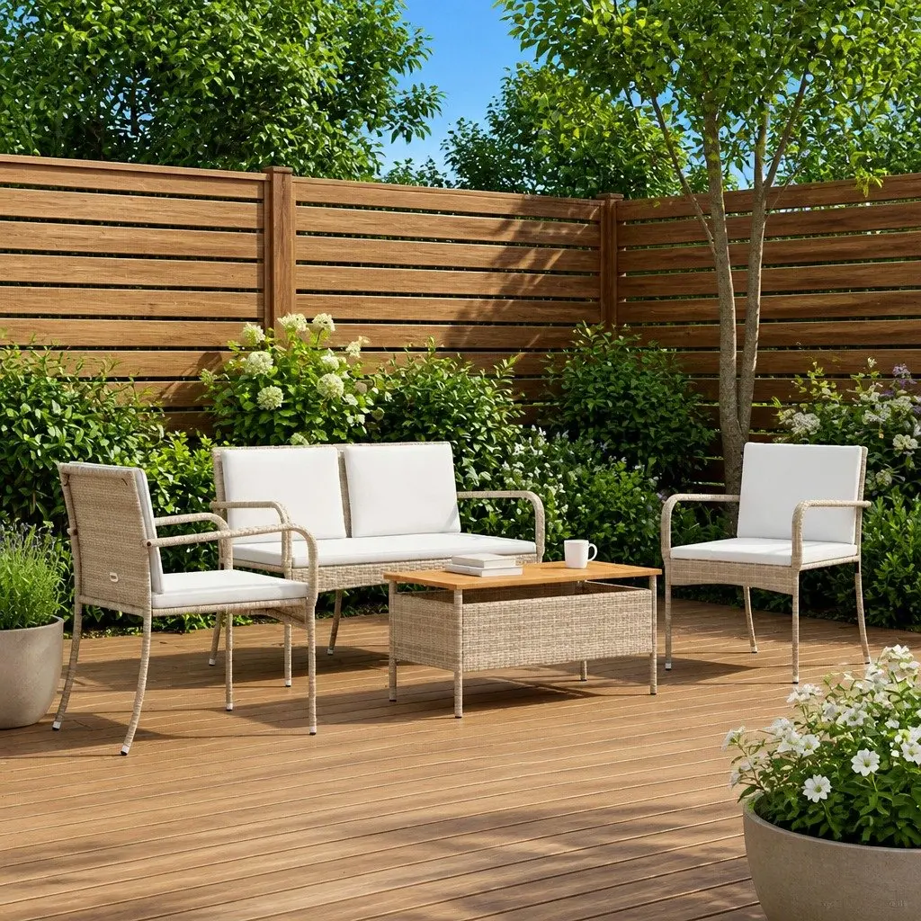 Outdoor Furniture Set with Cushions for Comfort