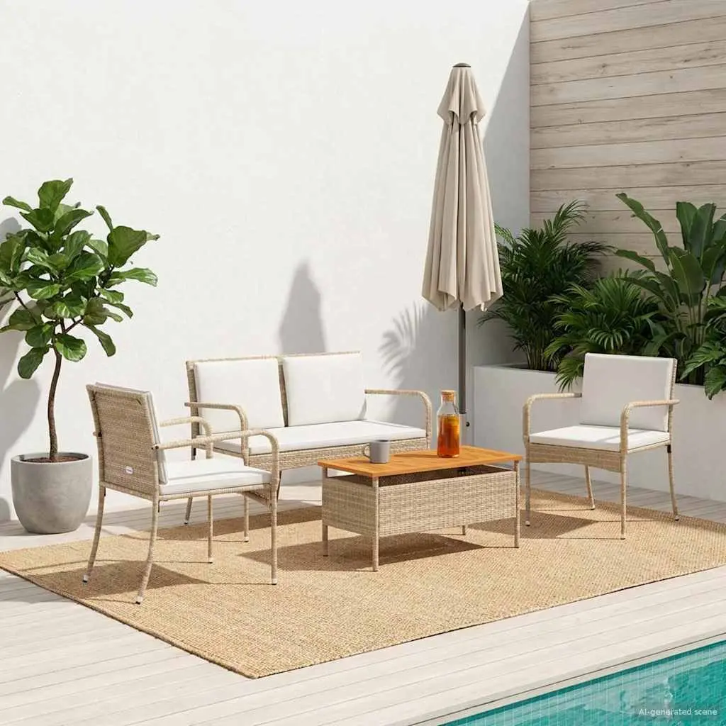 Outdoor Furniture Set with Cushions for Comfort