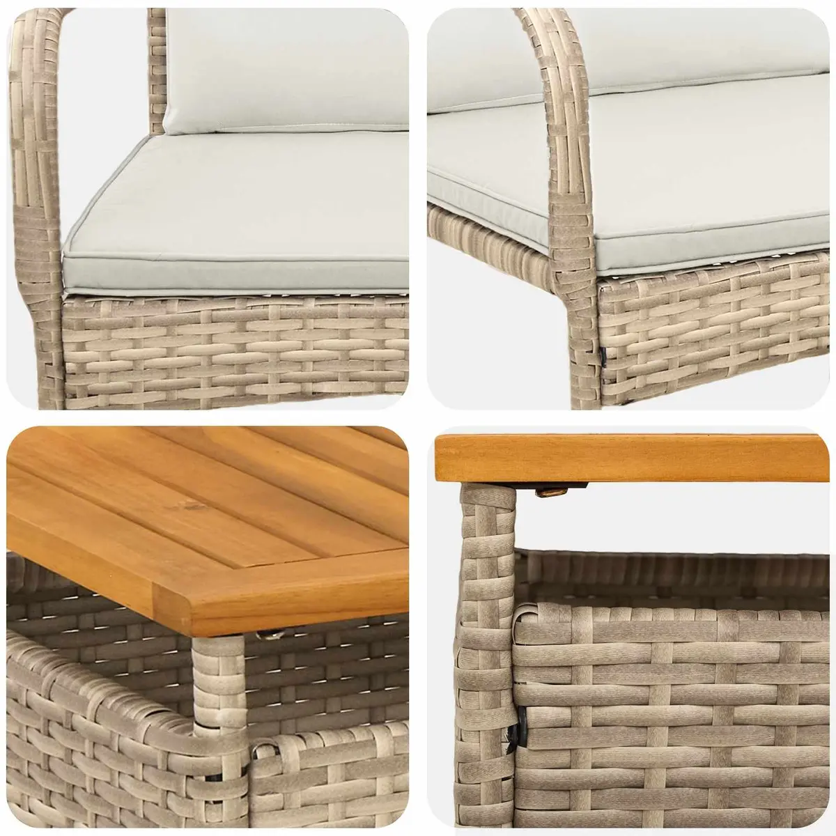 Outdoor Furniture Set with Cushions for Comfort