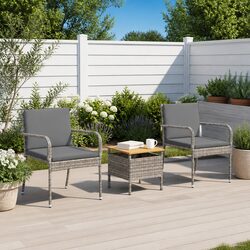 Reassuringly Durable Grey Bistro Set for Your Outdoors