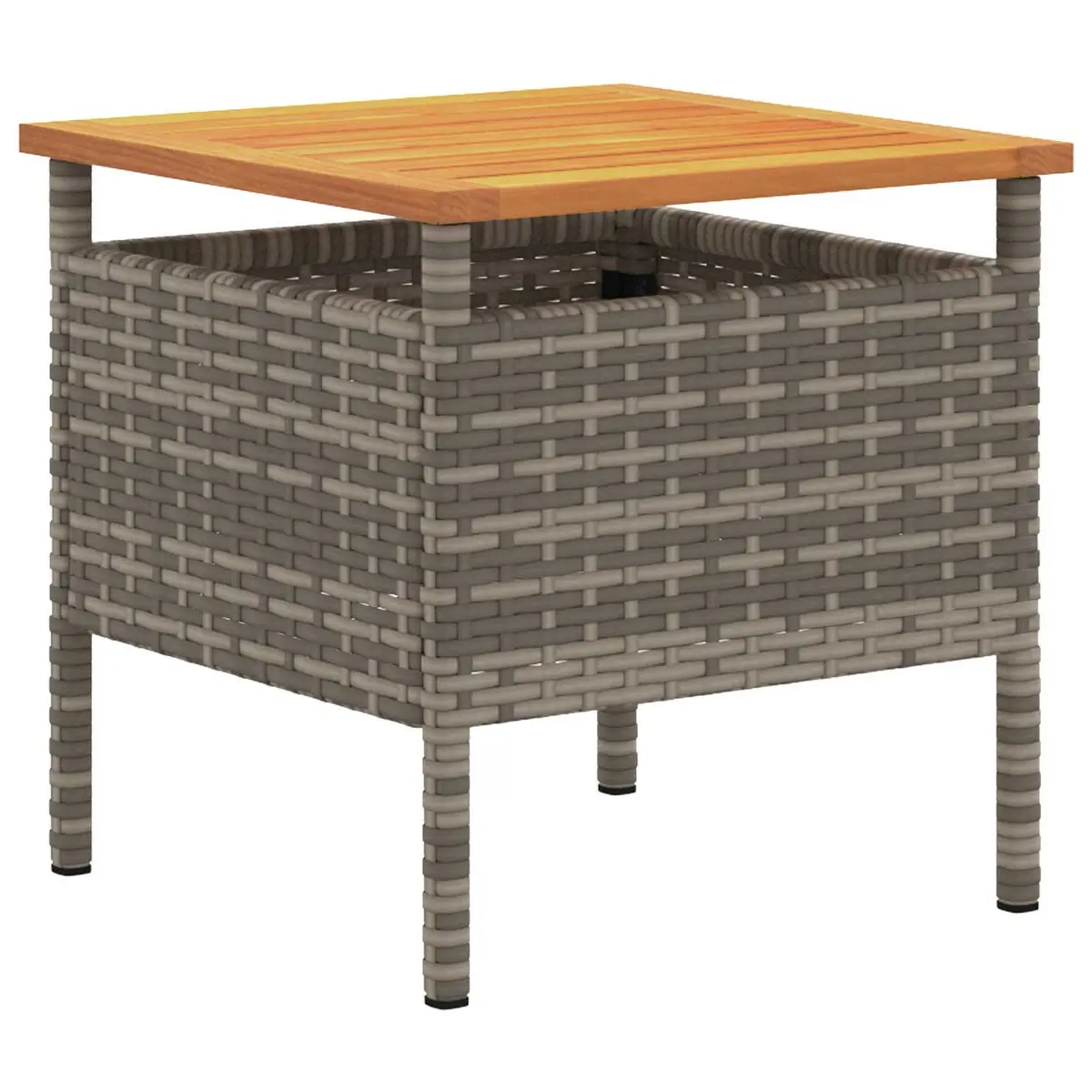 Garden Bistro Set 3 Piece Outdoor Furniture Grey Poly Rattan with Cushions