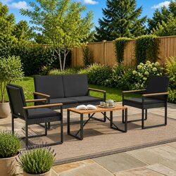 Warm and Practical 4-Piece Outdoor Furniture Set