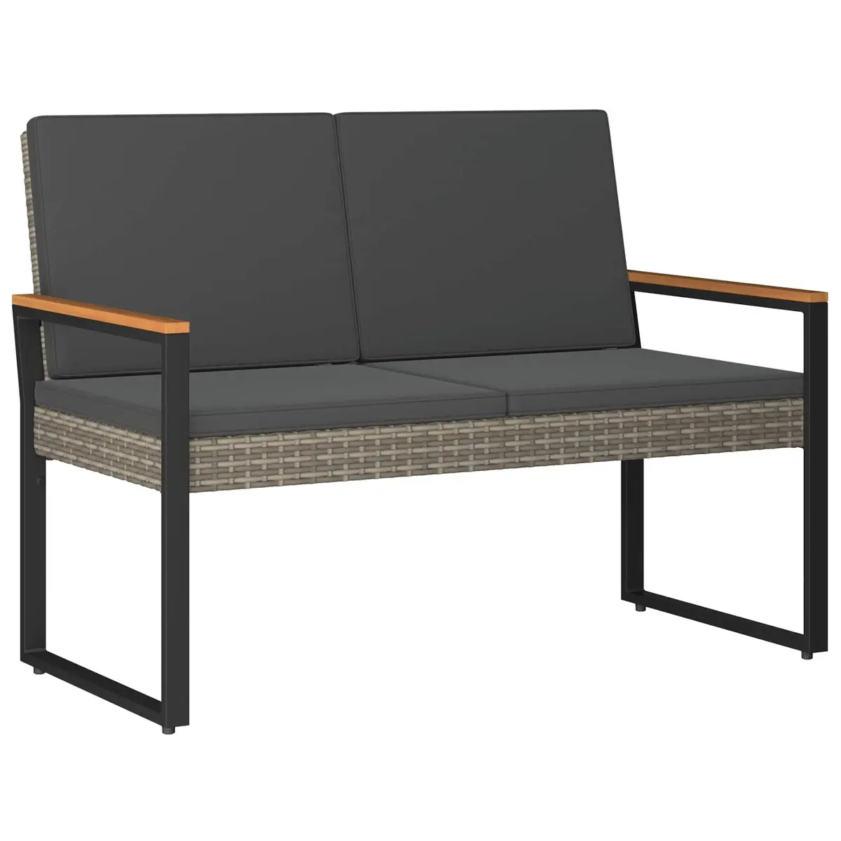 Outdoor Furniture Set 4 Pieces Grey Poly Rattan Garden Patio Seating Dining