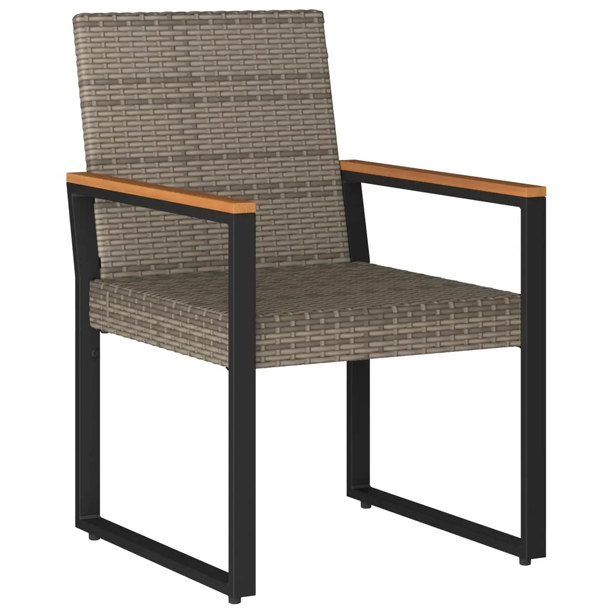 Outdoor Furniture Set 4 Pieces Grey Poly Rattan Garden Patio Seating Dining