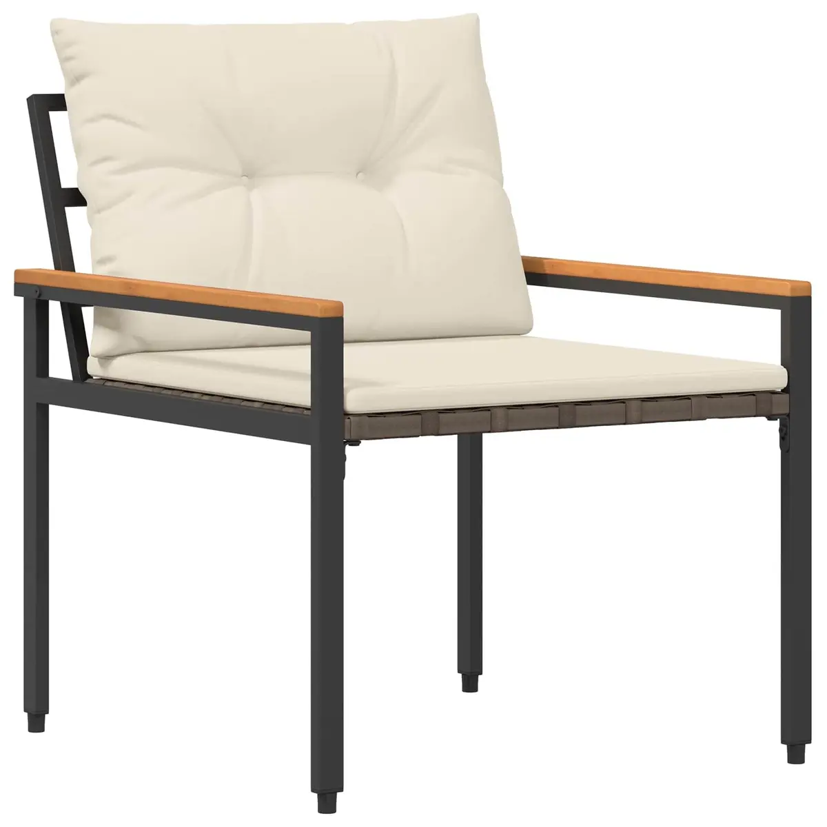 Outdoor Furniture Set 3 Pieces Grey Poly Rattan Garden Patio Seating
