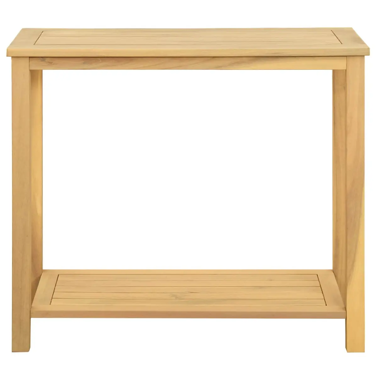 Garden Console Table with Storage Shelves Outdoor Furniture Brown Rustic Design