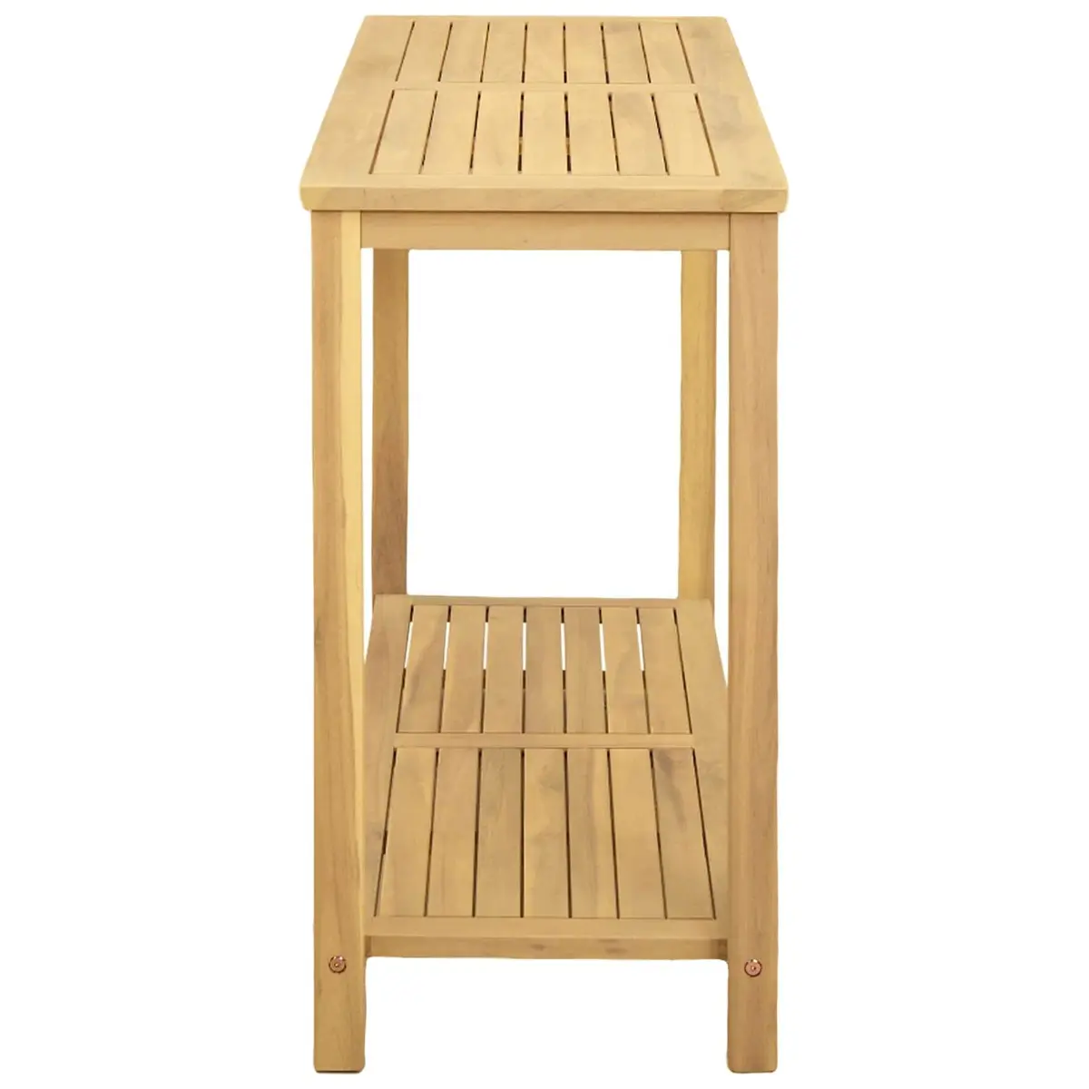 Garden Console Table Outdoor Furniture Solid Wood Plant Display Shelf Stand Brown 110 x 40 x 75 cm