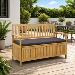 Reliable Outdoor Storage Bench with Hidden Storage