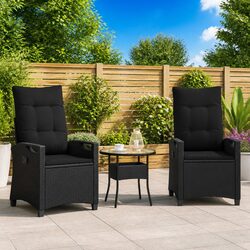 Comfort and Style Combined: Adjustable Black Garden Chairs